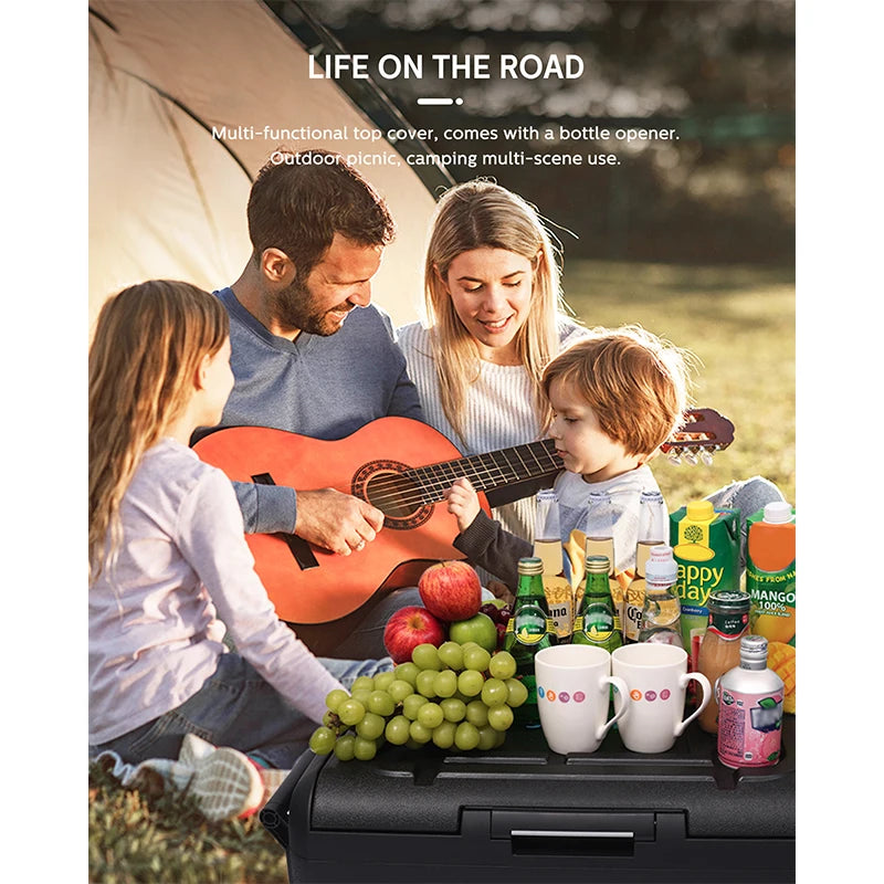 PHILIPS  Car Refrigerator Mini Fridge Freezer Portable Compressor Cooler 12/24V DC 110-240V Ice Box for Camping Car Truck