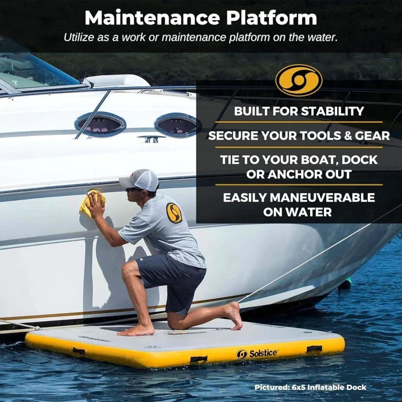 Floating Inflatable Dock Platform Series for Lake Boat Pool Ocean | for Adults Kids & Pet Dogs Up to 10 People | Infla