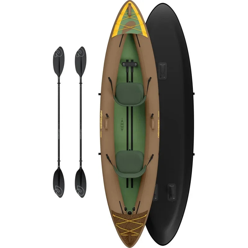Coaster single & Tandem inflatable kayak-1 & 2 person inflatable kayak for adults, 220 & 500lb weight capacity, puncture Resi