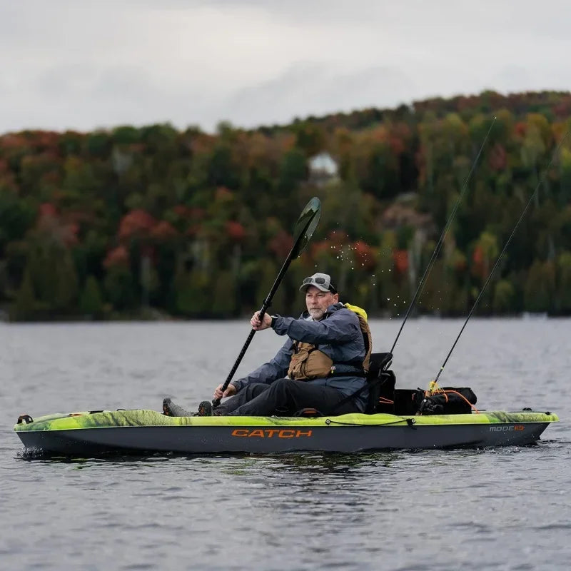 Pelican - Catch Mode 110 Premium Angler Kayak - Fishing Kayak with Lawnchair - 10.5 ft