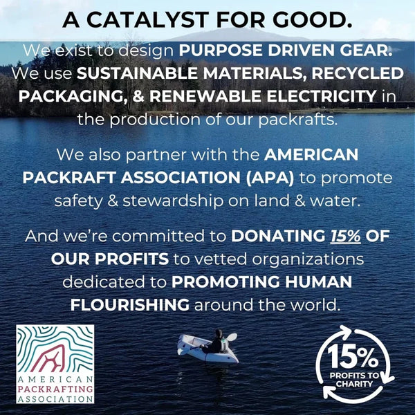 Inflatable Kayak for Adults & Kids - 1 Person Packraft, Durable TPU, Compact, Rapid Inflate, Ideal for Fishing & Adventure