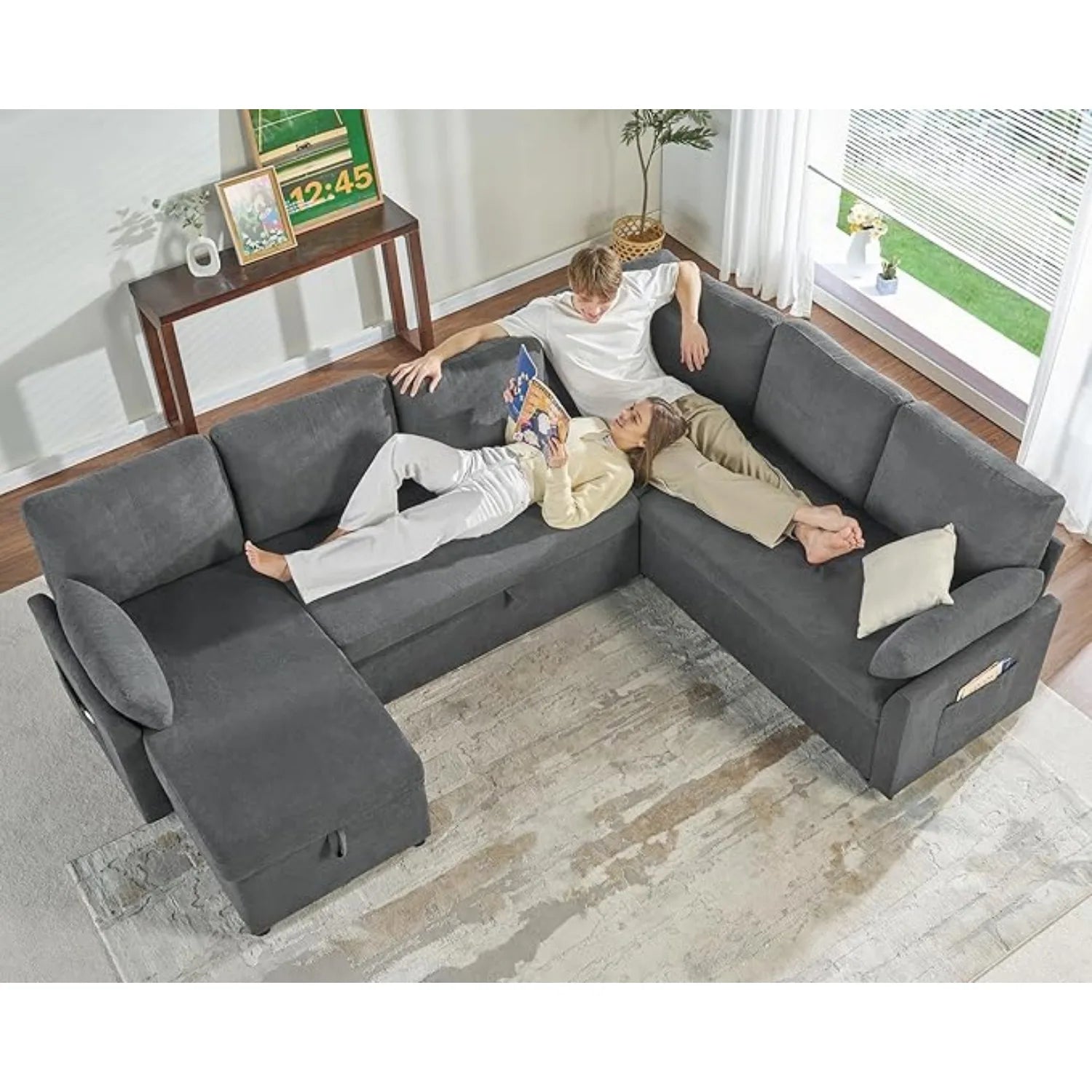 Oversized U Shape Sleeper Sofa