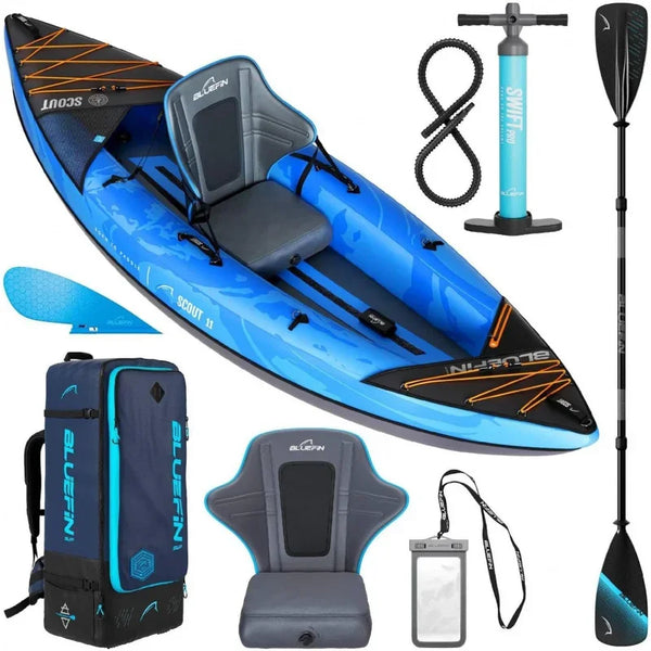 Scout inflatable kayak-inflatable 1 & 2 person kayak accessories: Pump, paddle phone case and backpack-inflatable canoe Alte